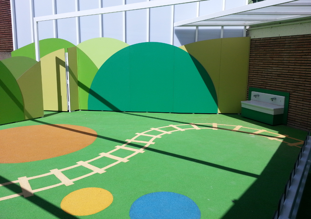 Patio para escuela de educación infantil en Sant Cugat del Vallés.